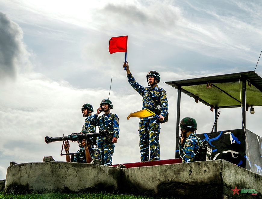 View - 	Regiment 230’s troops in training